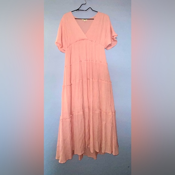 Women’s Umgee pink Boho dress L - Picture 4 of 9